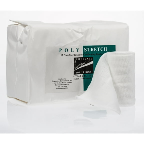 Gauze Stretch Conforming Bandage, 4" x 4.1 yd, 12/pk
