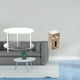 thumbnail image 2 of Mesa Auxiliar Compacta De Acrílico Transparente Para Bebidas, Ideal Como Mesita De Noche O Mueble Auxiliar. Fácil De Armar Para Sala De Estar, Baño O Hogar. Incluye Dispensador De Pañuelos, 2 of 8
