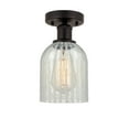 thumbnail image 4 of Innovations Lighting  Edison Caledonia - 1 Light 5" Semi-Flush Mount Mouchette/Antique Copper, 4 of 5