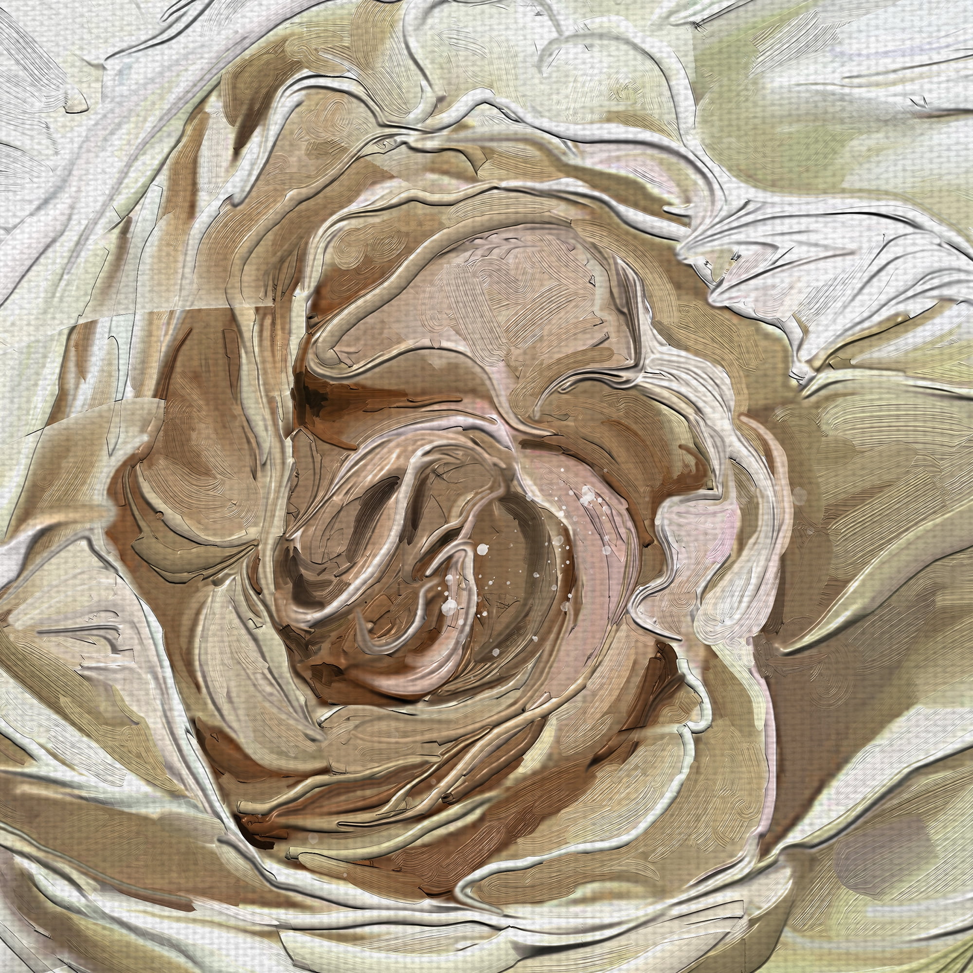 Masterpiece Art Gallery Radiant Rose Gold By Studio Arts Canvas Art Print 30" x 30"