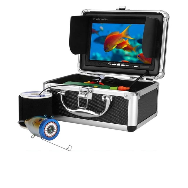 Underwater Fishing Camera 7 Inch 1000TVL Fish Finder Underwater Fishing Camera 15pcs White LEDs + 15pcs Infrared Lamp For Ice/Sea Fish Camera ,High Definition