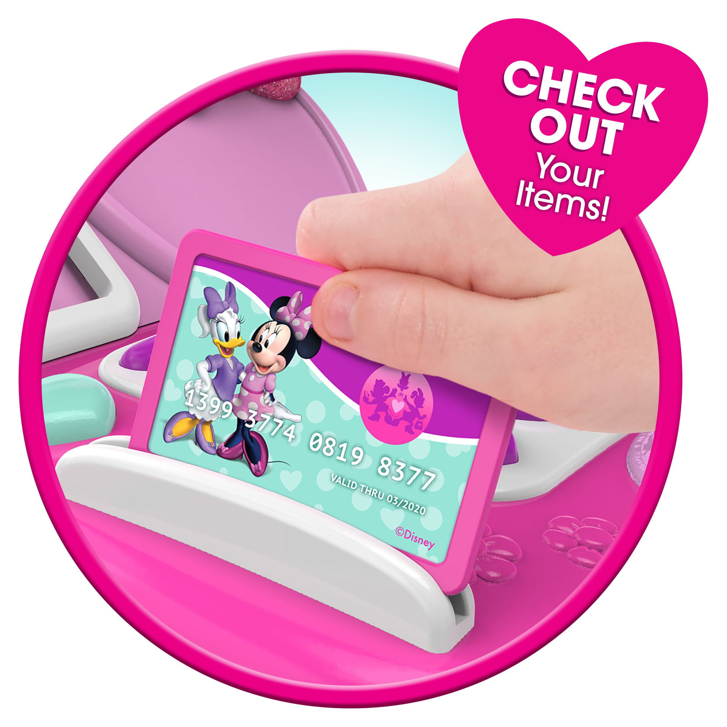 Minnie's Happy Helpers Shop N' Scan Talking Cash Register, Role Play, Ages  3 Up, by Just Play