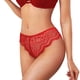 thumbnail image 5 of Gibobby Bikini elástico algodón Mujeres Sexo Tanga Impreso Elasticidad Transpirable Francés Encaje Mujeres Bragas Ropa interior sexy （Rojo， L), 5 of 5