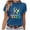 Navy, variant on Women's Casual Support Squad Autism Awareness T-Shirt, Puzzle Ribbon Print Short Sleeve Summer Polyester Tee for Gatherings & Daily Wear, 1PC, S-XXXL