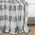 thumbnail image 2 of Clara Clark  Ultra Plush Thick Reversible Microfiber Heavy Blanket - Raschel Imitation Mink Blanket Gray Check King - 82x102 Plaid, 2 of 5