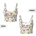 thumbnail image 6 of Rateoe Cartoon Labrador Retriever Print Womens' Sports Bras Scoop Neck Sports Vest- Padded U Back Seamless High Impact Support, 6 of 7
