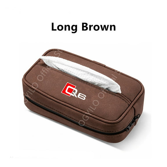 For Audi Q6 Car Tissue Box Toilet Paper Holder Seat Back Tissue Box Case Napkin Container Organizer Holder Interior Storage