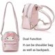 thumbnail image 2 of Cute Girl Bag My Melody Backpack Anime Cosplay Kawaii Cartoon Bags for Girlfriend Kids Toddlers, 2 of 4