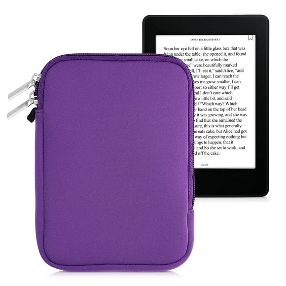 Funda para lector de libros electrónicos kwmobile, neopreno, tamaño 6, universal, violeta