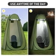 thumbnail image 4 of Thallike Outdoor Portable Toilet Set with Pop-Up Privacy Tent for Adults Load Capacity of 400 lbs,LED-Light Camping Bathroom for RV Travel, 4 of 8