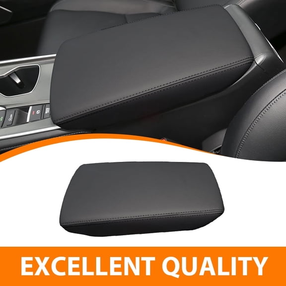 Car Center Console Cover for Honda Accord 2018 2019 2020 2021 2022 PU Leather Armrest Cover Interior Middle Arm Rest Cover Seat Protector for Honda Accord Interior Accessories (black stitches)