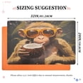 thumbnail image 2 of BZSMCE Floor Mats 32x20in Monkey with Glass Drinking Coconut Creativity Doormats, 2 of 8