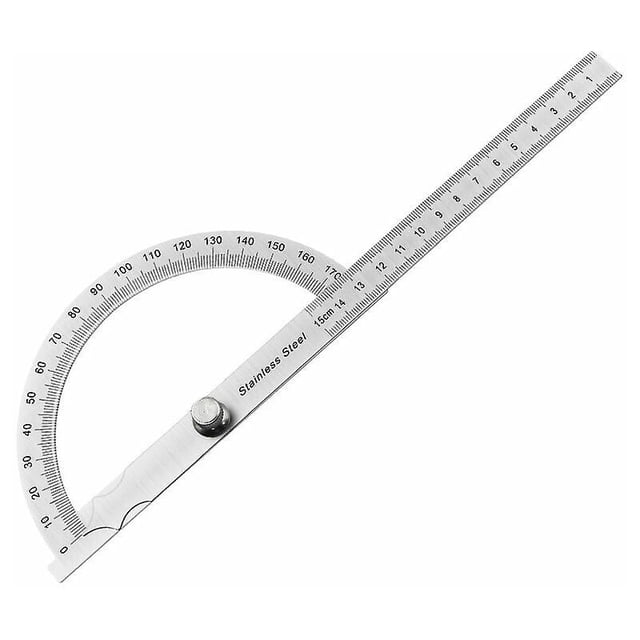 Goniometer Ruler, Protractor Ruler, Manual Angle Protractor, Stainless Steel Angle Finder Ruler with Locking Nut, Ruler and Protractor Combination 2