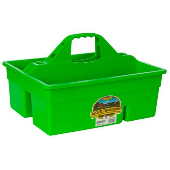 Little Giant DuraTote Box Organizer with 2 Compartment & Grip Handle, Green