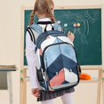 thumbnail image 7 of FORMRS Unisex School Backpack 17" Student Travel Bag with Laptop Compartment, Blue Geometric, 7 of 7
