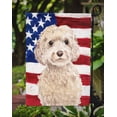 thumbnail image 3 of Carolines Treasures BB9375GF Champagne Cockapoo Patriotic Flag - Garden Size, 3 of 3