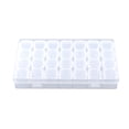 thumbnail image 2 of Medicine Box, Clear Plastic 28 Slots Tablet Container Adjustable Craft Supply Storage Organizer Box for Pill Jewelry, 2 of 8