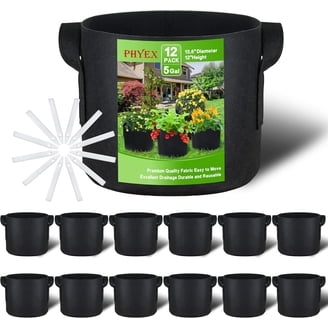 Aazon.co : iPower 12-Pack 15 Gallon Grow Bags Heavy Duty Thickened Aeration Nonwoven Fabric Aazon.co : iPower 12-Pack 15 Gallon Grow Bags Heavy Duty Thickened Aeration Nonwoven Fabric