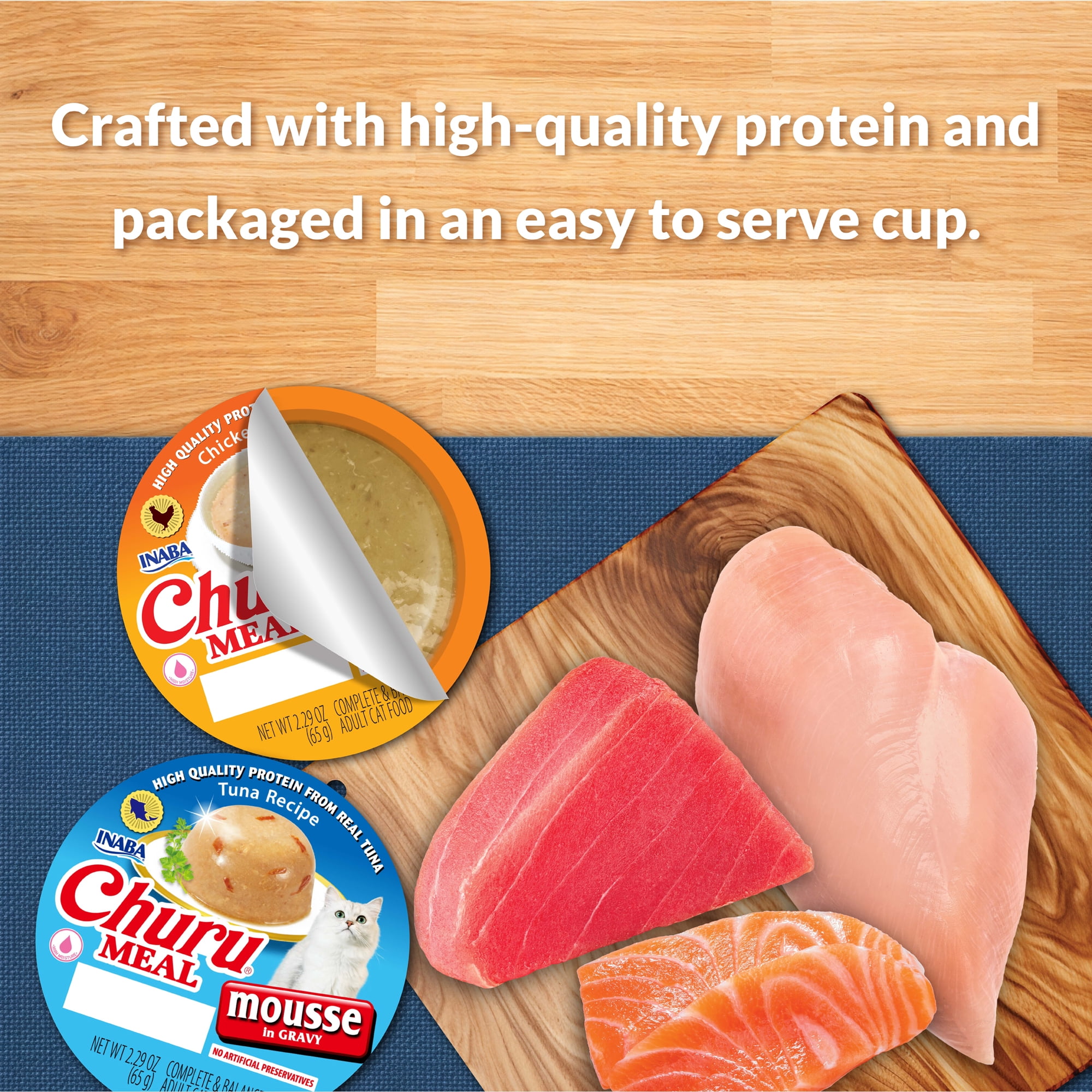 (3 pack) INABA Churu Meal Chowder Adult Wet Cat Food, 2.29 oz cup, 12-count, Chicken Variety Pack