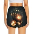 thumbnail image 4 of Goofa Creative Poker Printed Women 2 in 1 Running Shorts,Quick Dry Athletic Workout Shorts,High Waisted Athletic Shorts with Liner Pockets-Large, 4 of 9