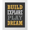 thumbnail image 1 of Robinson, Tamara 12x14 White Modern Wood Framed Museum Art Print Titled - Build, Explore, Play, Dream, 1 of 4