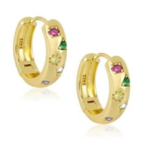 Lancharmed Gold Plated Cute Earrings,Zircon Beads Earring Gifts for Women Birthday Unique