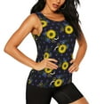 thumbnail image 2 of Wukai Sunflowers Print &nbsp;Women's Workout Tank Top Mesh Yoga Shirts Athletic Running Tank Tops Athletic Gym Shirts - Small, 2 of 8
