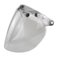 thumbnail image 2 of Visor de casco Yotijar Motocicleta 3 Snap Visor Parabrisas Front Bubble Lens gris claro, 2 of 10