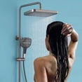 thumbnail image 2 of Shower System With LED Ambient Lights, 4 Function Saxophone Wall Mounted Shower System, 13" Rainfall Shower Head, With 3 Functions Hand Shower, 360-Degree Swivel Tub Nozzle And Bidet Sprayer, 2 of 9