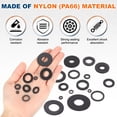 thumbnail image 3 of Uxcell 160pcs M8 Arandelas Planas de Nailon (8mm ID 16mm OD 2mm de grosor) - Espaciador de Junta de Sellado de Anillo de Plástico, para Atornillar Válvulas de Manguera de Grifo, Negro, 3 of 7