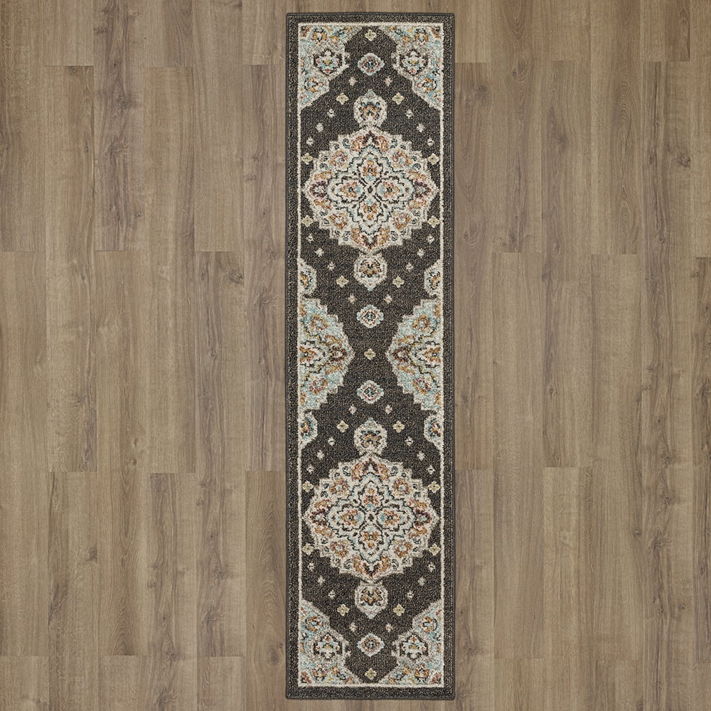 Mohawk Home Huffman Indoor Ornamental Area Rug, Black, 1'11" x 3'