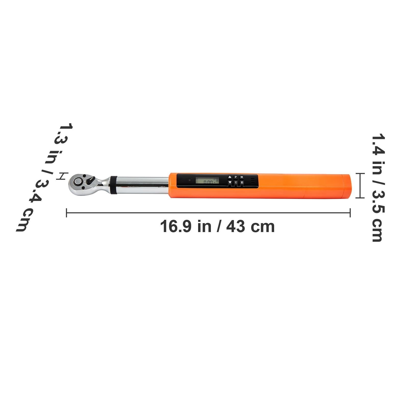 VEVOR Digital Torque Wrench, 3/8" Drive Electronic Torque Wrench, Torque Wrench Kit 3.7-37ft.lb/5-50n.m Torque Range Accurate to ±2%, 3-Mode Adjustable Torque Wrench Set with LED Buzzer Calibration