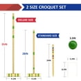 thumbnail image 4 of ROPODA 28In Six-Player Croquet Set with Wooden Mallets, Colored Balls, Sturdy Carrying Bag, 4 of 6