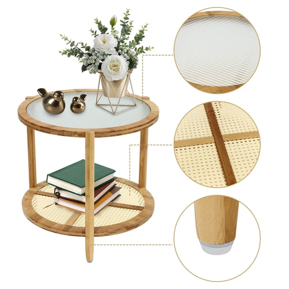 Coffee Table for Living Room End Table Side Table Round Table Snack Coffee Table