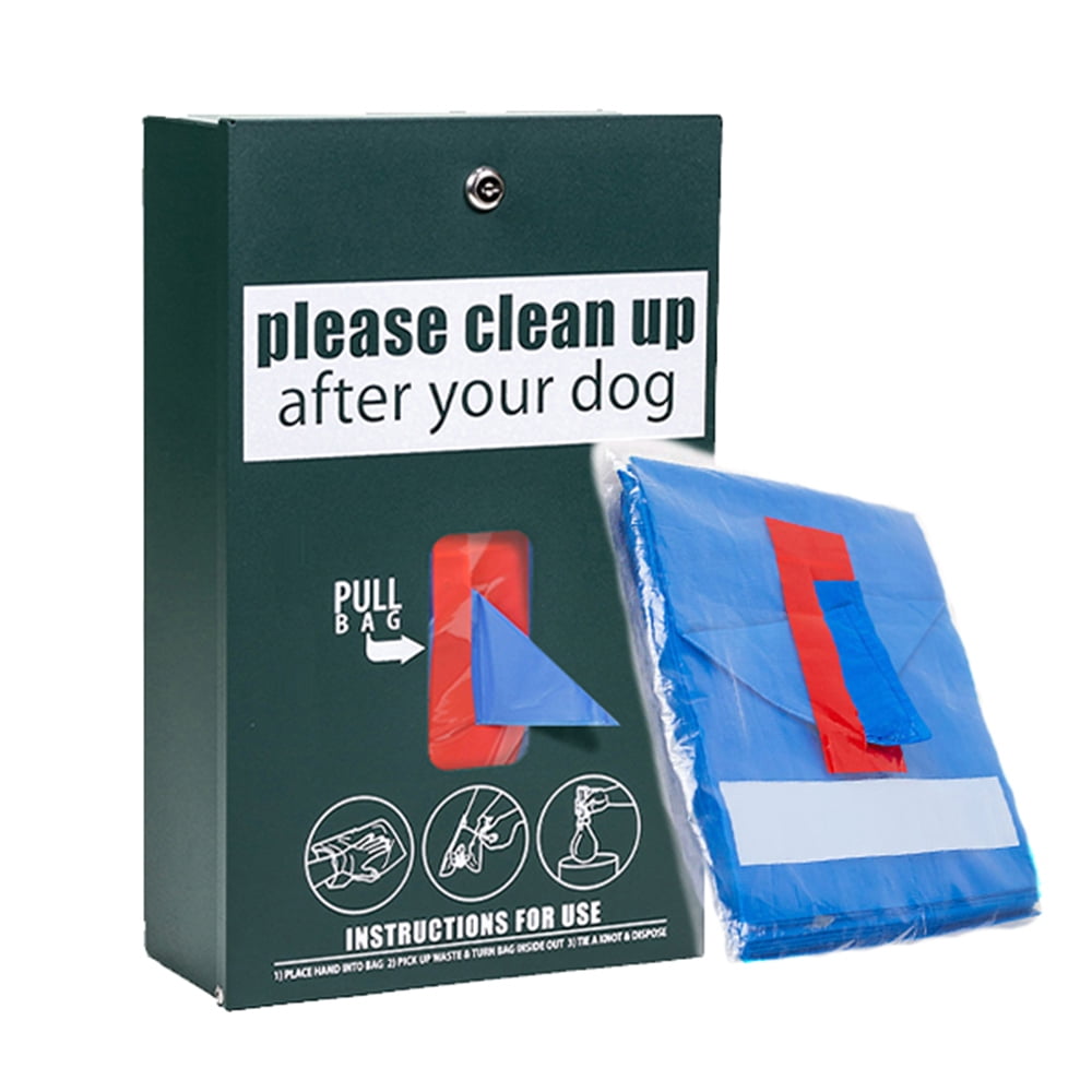 Standard Dog Waste Station / Tissue_Style Bag System (Matte Green)