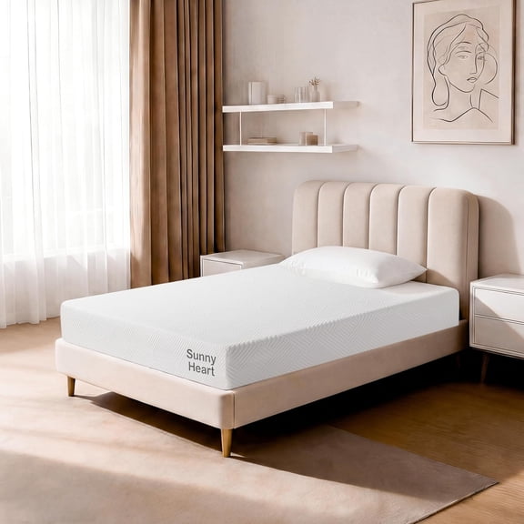 5 Inch Twin Size Memory Foam Mattress with Gel Cooling Cover, Medium Firm for Pressure Relief, CertiPUR-US Certified