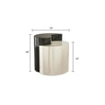 thumbnail image 2 of Ying Yang Modern Style End Table Made with Iron Sheet Frame in Black & Silver, 2 of 8