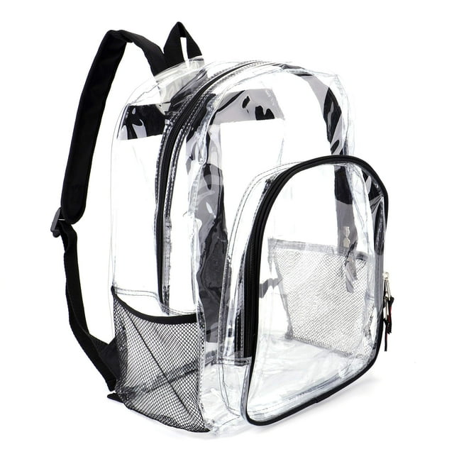 Bolsa transparente aprobada por el estadio, Negro, 16.5 inch