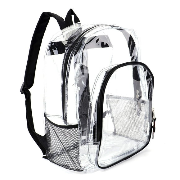 Bolsa transparente aprobada por el estadio, Negro, 16.5 inch
