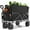 Black, variant on GVDV Heavy Duty Folding Wagon with Bench Seat – 550lbs/220L Large Collapsible Cart for Beach, Camping, Shopping, Tailgating, Sports & Groceries, Beige