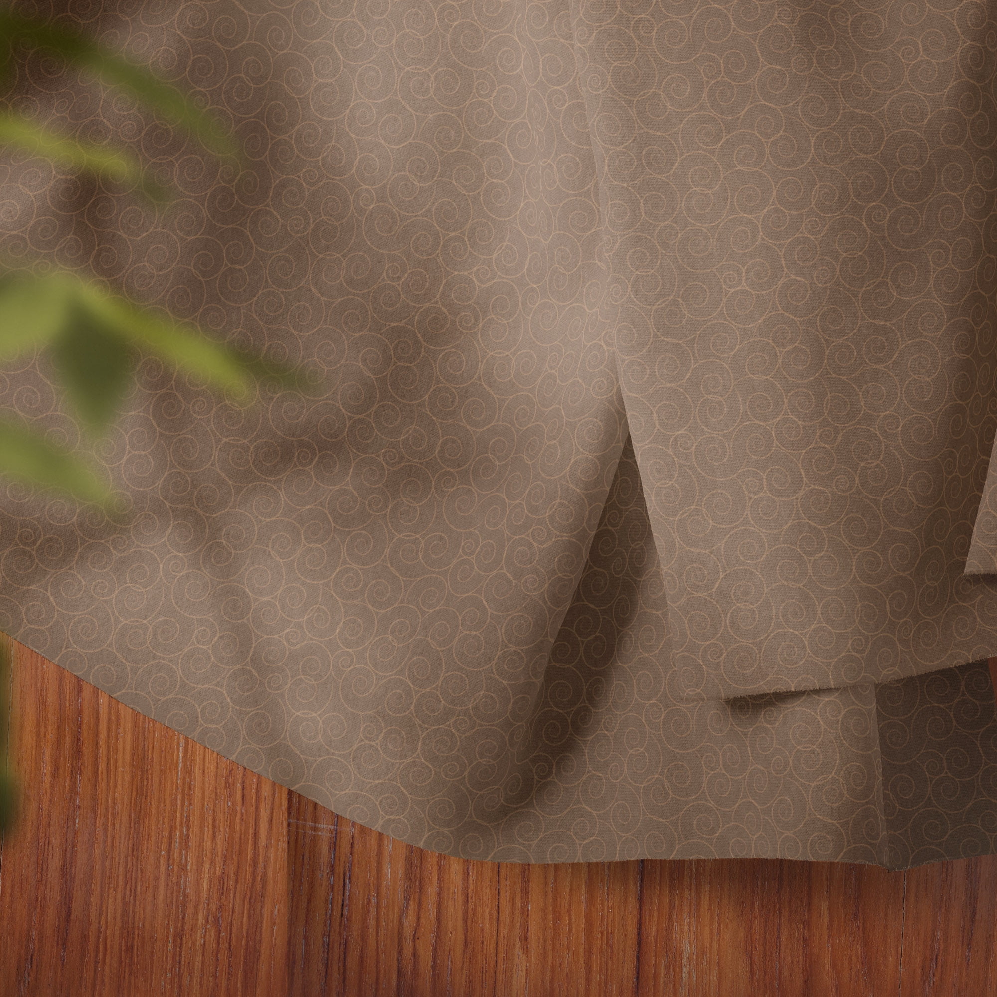 Waverly Inspirations Cut by the Yard 100% Cotton Linda's Scrolls, Brown , 44" Wide for Quilting & Sewing