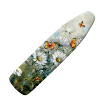 HELLHERO Flowers Butterfly Ironing Board Cover 15x54 Standard Size Padding Decorative Covers for Ironing Board Padded Iron Cover Daisy Iron Table Cover with Elastic Edge