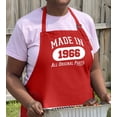 thumbnail image 4 of ThisWear 60th Birthday Made In 1966 All Original Parts Two Pocket Apron Red WAPN-0311, 4 of 7