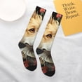 thumbnail image 6 of Bingfone Compression Socks for Women and Men Long Socks for Running Athletic Cycling Nurse-Vintage Colorful Flower Puppy, 6 of 8