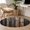 Brown, variant on Black Brown Plank Round Area Rug 4 FT, Non Slip Indoor Outdoor Rug, Vintage Chic Wooden Grain Washable Soft Circular Carpet Non-Shedding Floor Mat for Coffee Table Nursery Foyer Balcony