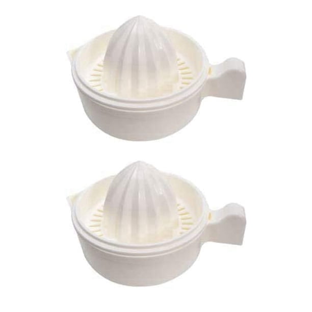 2X Exprimidor Manual de Limón, Exprimidor de Jugo de Naranja, Exprimidor Manual de Cítricos de Naranja, Prensa de Rotación de Tapa, Escariador Antideslizante