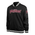 thumbnail image 2 of Men's '47 Black Philadelphia Phillies Wax Pack Pro Camden Full-Zip Track Jacket, 2 of 3