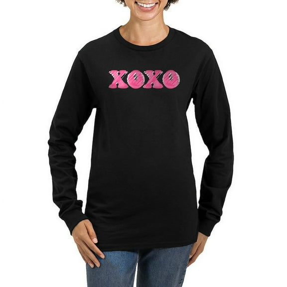 CafePress - XOXO Women's Long Sleeve Dark T Shirt - Women's Long Sleeve Graphic Tee Casual Fit