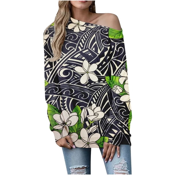 Blusa de manga larga con estampado floral a la moda para mujer Fridja fjkfkj7019