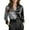 501_Grey, variant on Women's Button Up Shirts Elegant Double Color Block Cowl Neck Blouse Collared Long Sleeve Business Casual Tops Womens Blouses